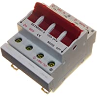 Interruptor diferencial con embarrado 125 A- generador-conexión de red principal- monofase- montaje en carril DIN